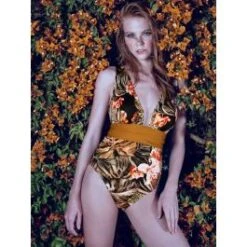 Träger Badeanzug ELUDER Tropischer Print Von Nicole Olivier