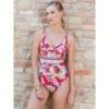 Träger Badeanzug PAPILLON No. 8 Rot-bunt Von Chiara Fiorini -MAISON LEJABY Verkäufe badeanzug rosso cfo613 chiara fiorini 1