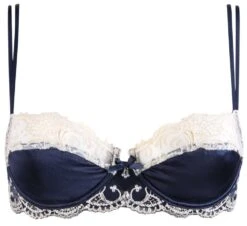 Seiden BH SPLENDEUR SOIE Von Lise Charmel -MAISON LEJABY Verkäufe bh halbschale seide acc3080c marine 5197 splendeur soie lise charmel 2