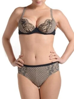 Push Up Bikini CORA Schwarz-nude Von Je Suis -MAISON LEJABY Verkäufe bikini nude schwarz je suis 2 1