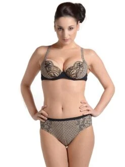 Push Up Bikini CORA Schwarz-nude Von Je Suis -MAISON LEJABY Verkäufe bikini nude schwarz je suis 1 1