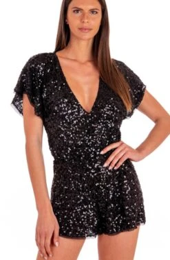 Jumpsuit PAILLETTES Von Pin-Up Stars 11 Jumpsuit PAILLETTES Von Pin-Up Stars -MAISON LEJABY Verkäufe einteiler pb035tu schwarz pailletten pin up stars 2 1