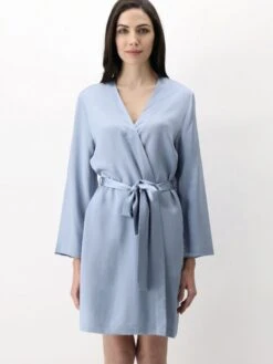 100% Seide Morgenmantel CLASSICO Von Luna Di Seta -MAISON LEJABY Verkäufe kimono kurz seide vlst08009 arctic luna di seta 1 1 1