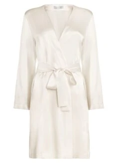 100% Seide Morgenmantel CLASSICO Von Luna Di Seta -MAISON LEJABY Verkäufe kimono kurz seide vlst08009 elfenbein weiss luna di seta 4 1 1 1 1 1