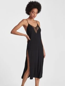 Langes Negligé LAZY DAYS Aus Modal-Seidenmix Von Aubade -MAISON LEJABY Verkäufe kleid lang schwart rl45 lazy days aubade 3 6