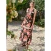 Sommerkleid Lang FLOR No. 2 Apricot Schwarz Von Fiori Di Chiara -MAISON LEJABY Verkäufe kleid schwarz fc248 fiori di chiara