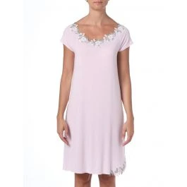 Kurzarm Nachtkleid CAMILLA Zartrosé Aus Modal Von Imec 3 Kurzarm Nachtkleid CAMILLA Zartrosé Aus Modal Von Imec
