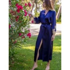 100% Seide Morgenmantel Lang MARJOLIE No. 9 Von Marjolaine