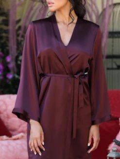 100% Seide Morgenmantel Lang LAURIAN Marjolaine 30 100% Seide Morgenmantel Lang LAURIAN Marjolaine -MAISON LEJABY Verkäufe morgenmantel laser laurian soie unie aubergine marjolaine 8 1
