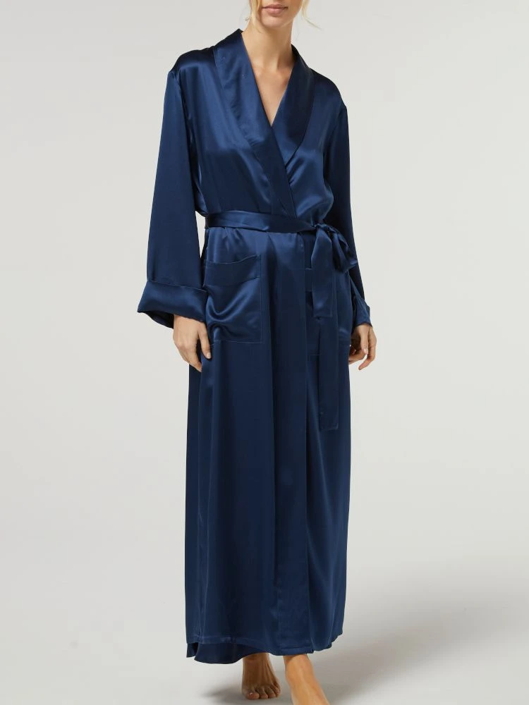 100% Seide Morgenmantel Lang GIGLIOLA Von Vivis 8 100% Seide Morgenmantel Lang GIGLIOLA Von Vivis – Bild 6
