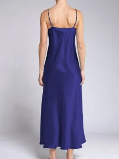 100% Seide Nachtkleid Lang DORINE Von Vivis -MAISON LEJABY Verkäufe nachtkleid seide dorine v00006 zaffiro vivis 2 1