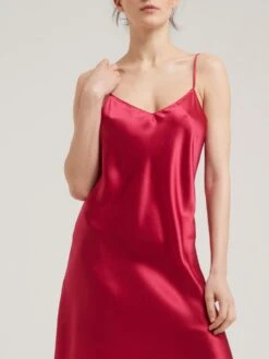 100% Seide Nachtkleid Lang DORINE Von Vivis -MAISON LEJABY Verkäufe nachtkleid seide dorine v00389 berry vivis 6