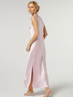 100% Seide Nachtkleid SIBILLE Von Vivis -MAISON LEJABY Verkäufe nachtkleid seide lang v00609 sybille rosa vivis 2