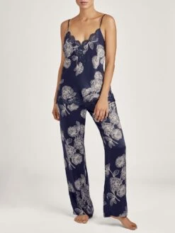 100% Seide Hose TOI MON AMOUR Von Aubade -MAISON LEJABY Verkäufe pyjamahose toi mon amour qs60 nachtblau aubade 4