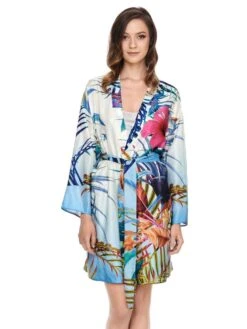 MAISON LEJABY Verkäufe 15 MAISON LEJABY Verkäufe -MAISON LEJABY Verkäufe seide baumwolle morgenmantel blumen 391597 bunt gattina 1 1