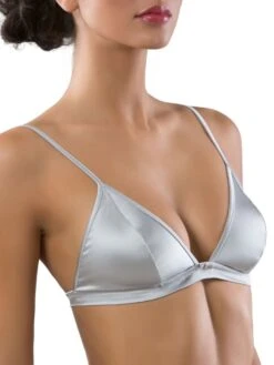 Seta Superior Stretchseide Triangel-BH REGALE Uni Cotton Club -MAISON LEJABY Verkäufe seide bh 2zm regale silber seta superior cotton club 1 1 1 1 1