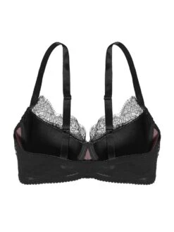 Seide Bügel-BH RAMA SOIE TOURBE Violett-schwarz Von Cadolle -MAISON LEJABY Verkäufe seide bh soutien gorge rama soie prune 1119am cadolle 1