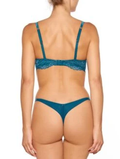 Seide Push-Up BH ADRIANA Von Millesia -MAISON LEJABY Verkäufe seide dessous adriana m1332 m3188 tuerkis blau millesia lingerie 2