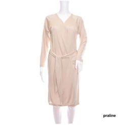 Morgenmantel Kurz Aus 100% Wirkseide PURE Von Gattina -MAISON LEJABY Verkäufe seide morgenmantel 387090 praline gattina