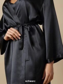 100% Seide Morgenmantel SOIE LASER Von Marjolaine -MAISON LEJABY Verkäufe seide morgenmantel laser laurian schwarz soie unie marjolaine 2 1 1 1