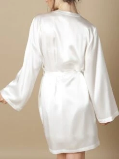 100% Seide Morgenmantel SOIE LASER Von Marjolaine -MAISON LEJABY Verkäufe seide morgenmantel laser naturel soie unie marjolaine 8 1