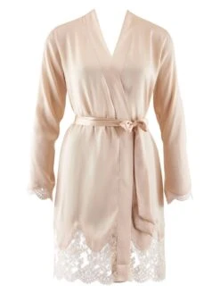 100% Seide Kimono TOI MON AMOUR Viele Farben Von Aubade -MAISON LEJABY Verkäufe seide morgenmantel ms65 goldsand 1 soie d amour aubade 2 1