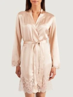 100% Seide Kimono TOI MON AMOUR Viele Farben Von Aubade -MAISON LEJABY Verkäufe seide morgenmantel ms65 goldsand 4 soie d amour aubade 2 1
