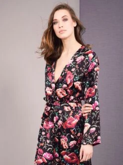 100% Seide Morgenmantel ROSES Von Eva B. Bitzer -MAISON LEJABY Verkäufe seide morgenmantel roses 27310873 eva b bitzer 1