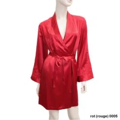 100% Seide Morgenmantel BACCARAT Kurz Französische Spitze Von Marjolaine -MAISON LEJABY Verkäufe seide morgenmantel rot baccarat 2001 marjolaine 3 1 1