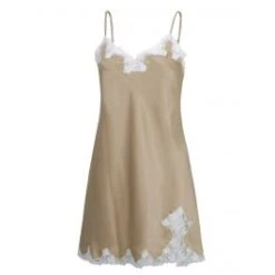 100% Seide Neglige SATIN + LACE Kurz Von Eva B. Bitzer
