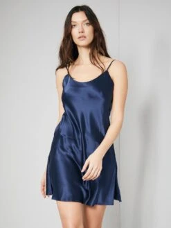 Unterkleid 100% Seide KLASSIK SATIN Von Eva B. Bitzer -MAISON LEJABY Verkäufe seide unterkleid 27318278 nachtblau bitzer