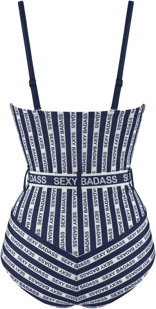 Badeanzug SEXY BADASS Blau-weiss Von Marlies Dekkers 5 Badeanzug SEXY BADASS Blau-weiss Von Marlies Dekkers – Bild 3