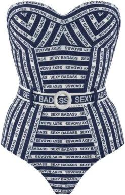 Badeanzug SEXY BADASS Blau-weiss Von Marlies Dekkers 11 Badeanzug SEXY BADASS Blau-weiss Von Marlies Dekkers -MAISON LEJABY Verkäufe sexy badass badeanzug blau weiss 35024 b 2 marlies dekkers 3