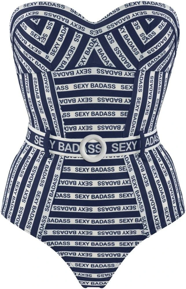 Badeanzug SEXY BADASS Blau-weiss Von Marlies Dekkers 6 Badeanzug SEXY BADASS Blau-weiss Von Marlies Dekkers – Bild 4