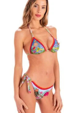 Triangel-Bikini JUNGLE ATTITUDE Blau Von Pin-Up Stars -MAISON LEJABY Verkäufe slip bikini pb010f blau jungle pin up stars 2