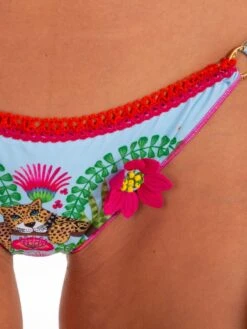 Triangel-Bikini JUNGLE ATTITUDE Blau Von Pin-Up Stars -MAISON LEJABY Verkäufe slip bikini pb010f blau jungle pin up stars 4