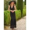 Baumwolle-Spitze Sommerkleid GITANE Schwarz Von Marjolaine -MAISON LEJABY Verkäufe spitze sommerkleid 8git3001 noir0004 marjolaine