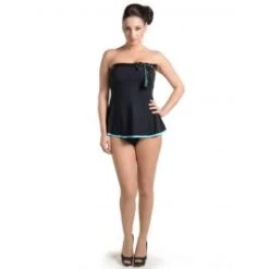 Tankini RIKI Schwarz-türkis Von Je Suis