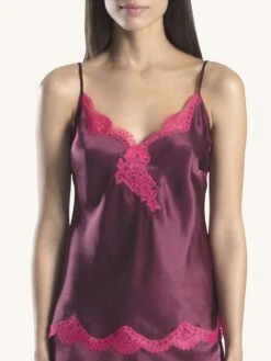 100% Seide Top SOIE D´AMOUR Fein Von Aubade -MAISON LEJABY Verkäufe top seide beere ms38 soie d amour aubade 5 1 1 1