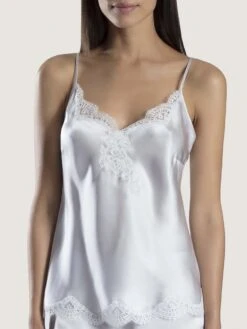 100% Seide Top SOIE D´AMOUR Fein Von Aubade -MAISON LEJABY Verkäufe top seide silber ms38 soie d amour aubade 1 1 1 1