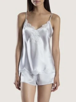 100% Seide Top SOIE D´AMOUR Fein Von Aubade -MAISON LEJABY Verkäufe top seide silber ms38 soie d amour aubade 3 1 1 1