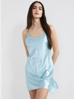 Unterkleid 100% Seide KLASSIK SATIN Von Eva B. Bitzer -MAISON LEJABY Verkäufe unterkleid seide crystal blue 27318278 klassik satin eva b bitzer 3