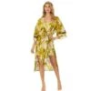 Viscose Morgenmantel ROOFTOP READY Gelb-beige Von DKNY Sleepwear -MAISON LEJABY Verkäufe viscose morgenmantel gelb yi2122408 337 yi2022408 337 dkny