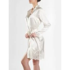 100% Seide Kimono TOI MON AMOUR Uni Farben Von Aubade